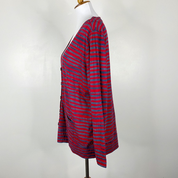 The Territory Ahead Lightweight Cardigan Sz. XL Red Stripe - Picture 4 of 12